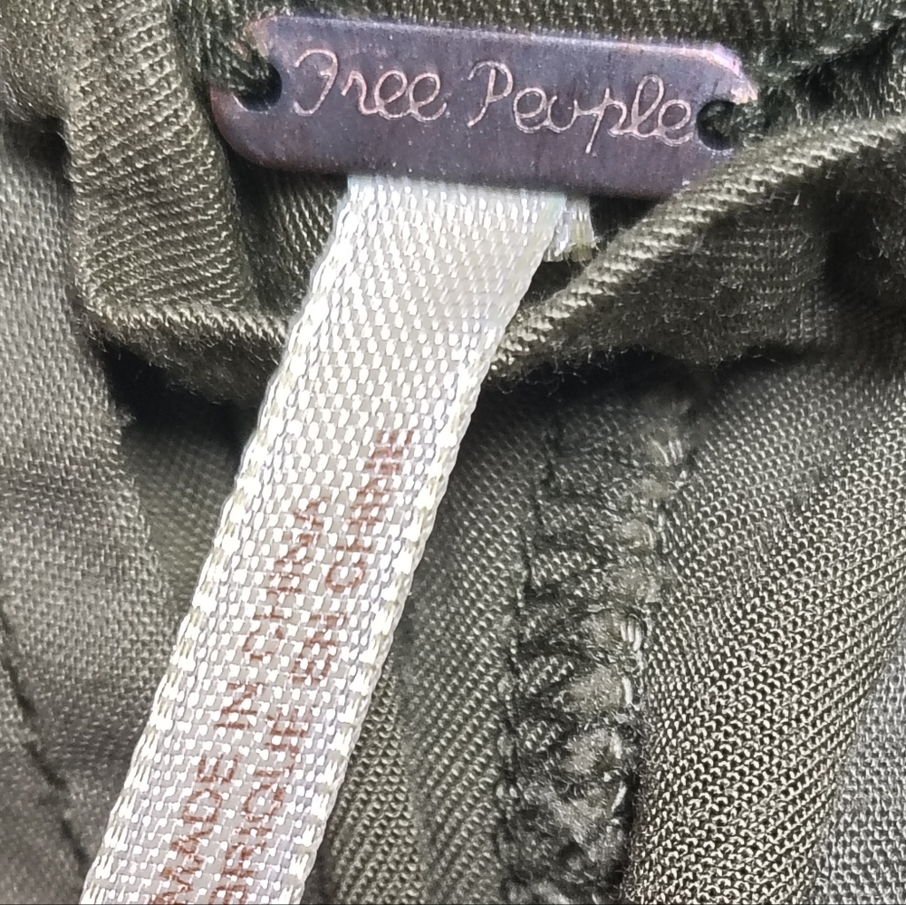Free People Summer's Over Cargo Pants Olive Green Women's 2 Boho Hippie Relaxed - Picture 8 of 12